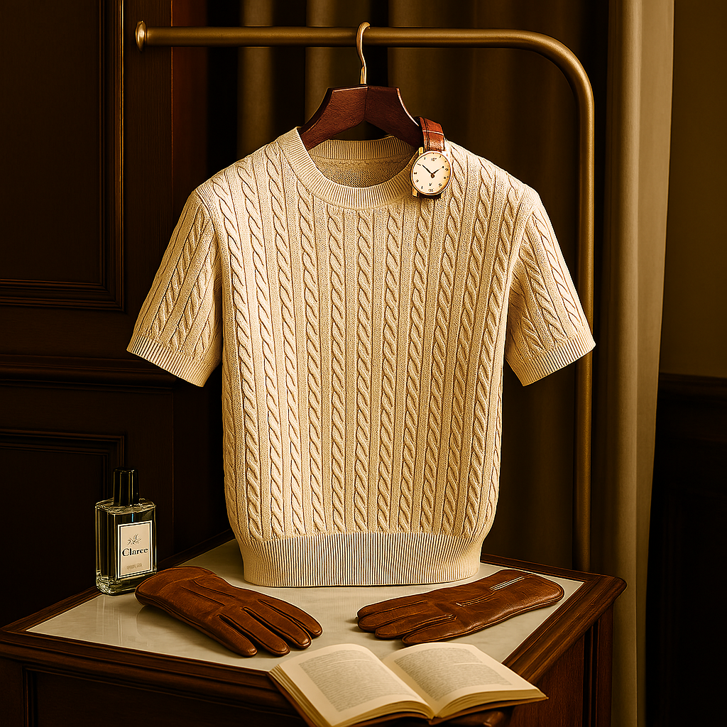 Old Money Cable-Knit Shirt
