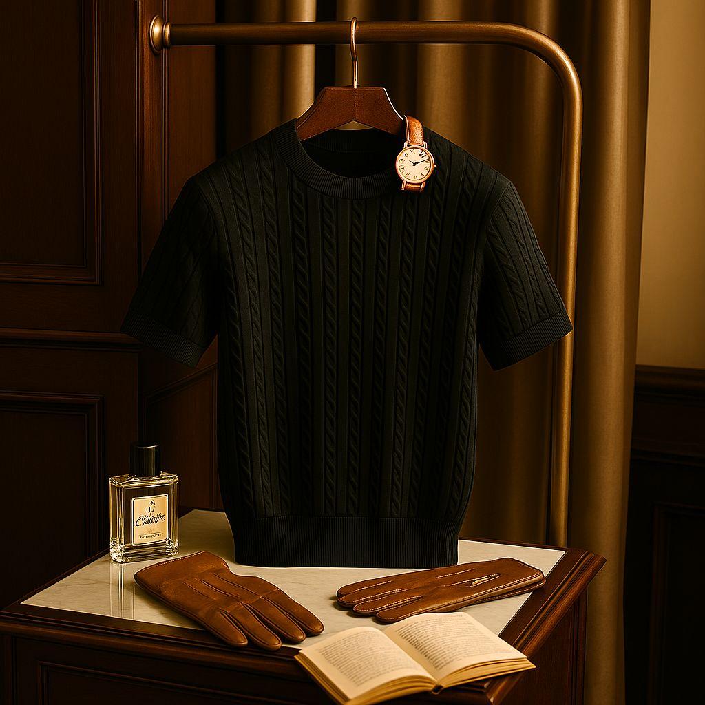 Old Money Cable-Knit Shirt